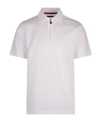 Kiton Short-sleeved Polo Shirt In White