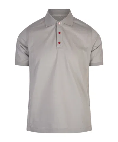 Kiton Short-sleeved Polo Shirt In Gray
