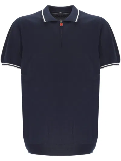 Kiton Men's Polo T-shirt In Blue