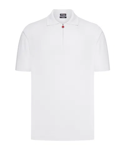 Kiton Short-sleeved Polo Shirt In White