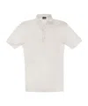 Kiton Short-sleeved Cotton Polo Shirt In White