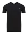 Kiton Cotton Jersey T-shirt With Embroidered Logo Pocket In Black