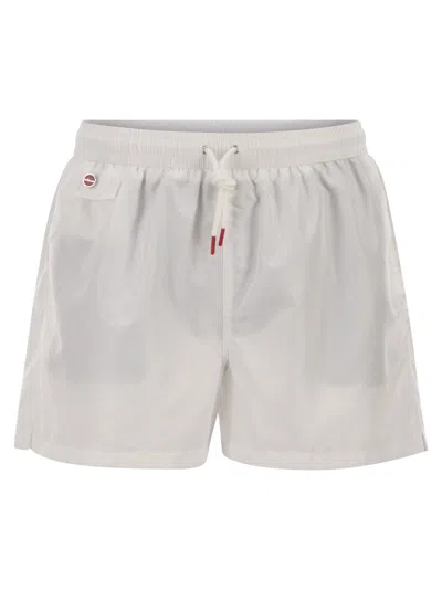 Kiton Short Swim Boxers In White