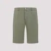 Kiton Lyocell Blend Knee-length Shorts In Verde Militare