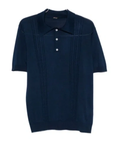Kiton Short-sleeved Polo Shirt In Black