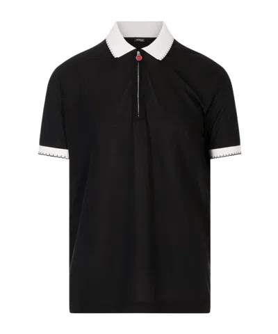 Kiton Short-sleeved Polo Shirt In Black