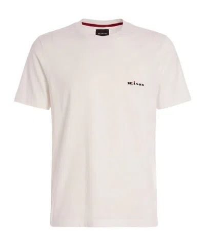 Kiton Logo-embroidered T-shirt In White