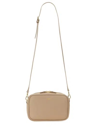 Kiton Shoulder Bag With Logo In Dove