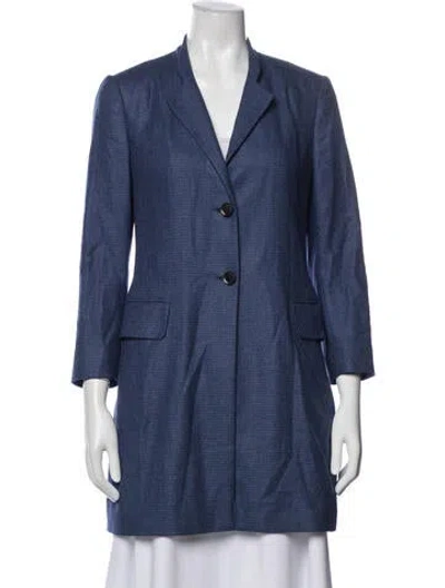 Pre-owned Kiton Silk Blazer In Blue