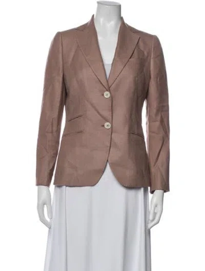 Pre-owned Kiton Silk Blazer In Pink