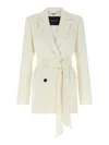 Kiton Silk Blazer In White
