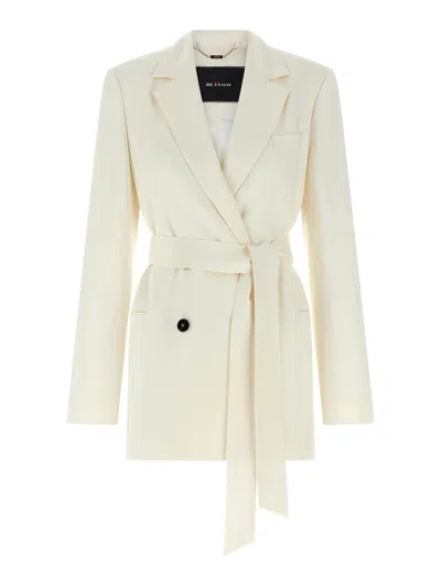 Kiton Silk Blazer In White