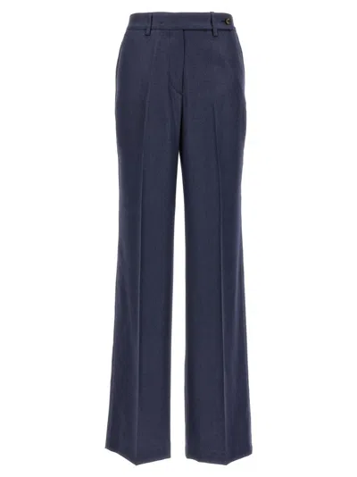 Kiton Luxe Silk Cashmere Trousers In Blue