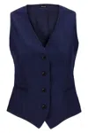 Kiton Silk Cashmere Vest Gilet Blue