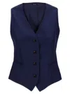 Kiton Silk Cashmere Vest Gilet Blue In 蓝色的