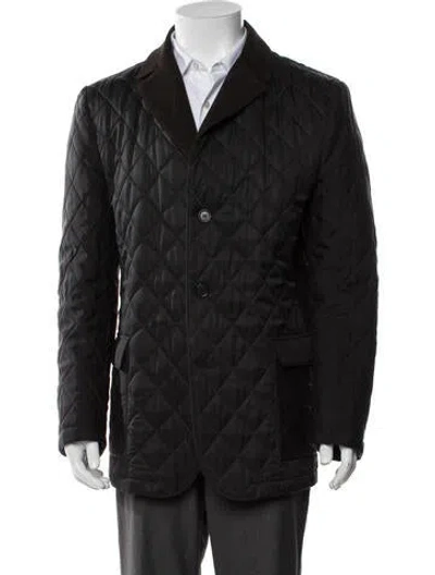 Pre-owned Kiton Silk Coat In Black