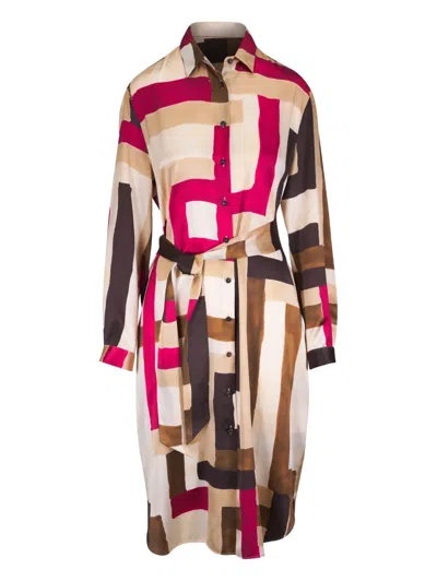 Kiton Silk Dress In Brown
