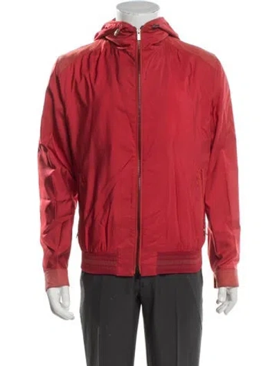 Pre-owned Kiton Silk Jacket In Red