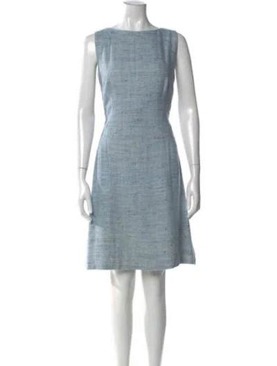 Pre-owned Kiton Silk Knee-length Dress In Blue