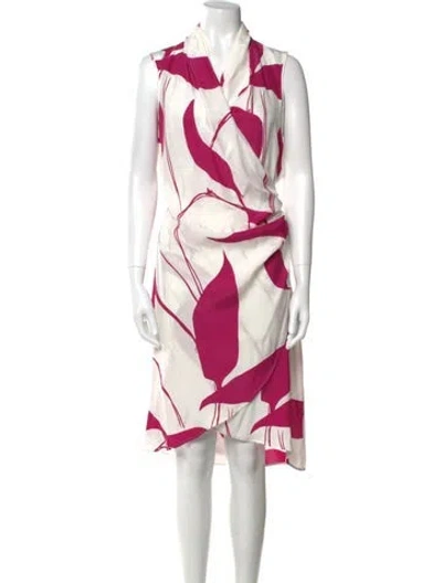 Pre-owned Kiton Silk Knee-length Dress In Pink