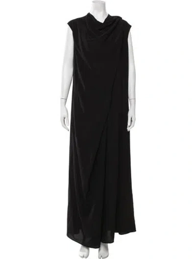 Pre-owned Kiton Silk Long Dress In Black