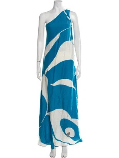 Pre-owned Kiton Silk Long Dress In Blue