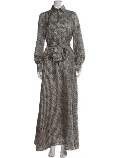 Pre-owned Kiton Silk Long Dress In Multicolor