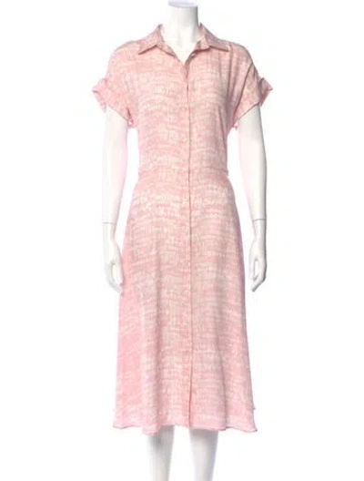 Pre-owned Kiton Silk Long Dress In Pink