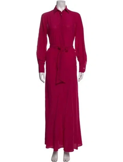 Pre-owned Kiton Silk Long Dress In Pink