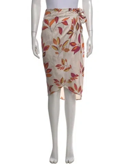 Pre-owned Kiton Silk Long Skirt In Neutral
