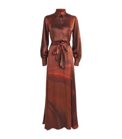 Kiton Silk Maxi Shirt Dress