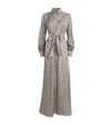 Kiton Silk Maxi Shirt Dress In Gray