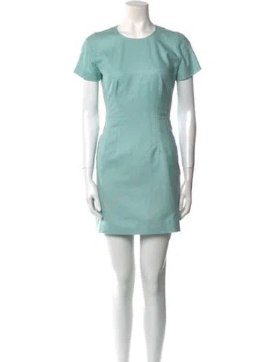 Pre-owned Kiton Silk Mini Dress In Green