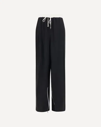 Kiton Silk Pants In Black