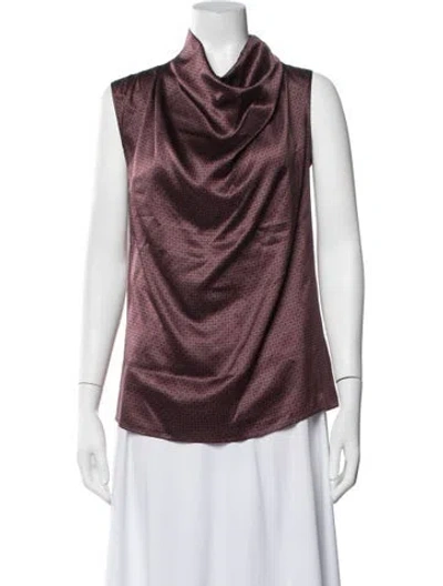 Pre-owned Kiton Silk Patterned Top In Multicolor