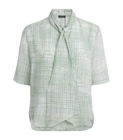 Kiton Silk Printed Shirt In Green