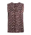 Kiton Silk Printed Sleeveless Top In Multi