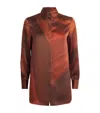 Kiton Silk Shirt In Brown