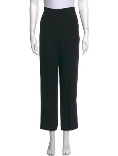 Pre-owned Kiton Silk Straight Leg Pants In Black