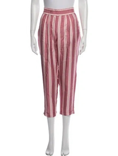 Pre-owned Kiton Silk Striped Pajamas In Pink