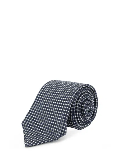 Kiton Silk Tie In Black