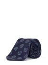 Kiton Silk Tie In Blue