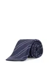 Kiton Silk Tie In Blue