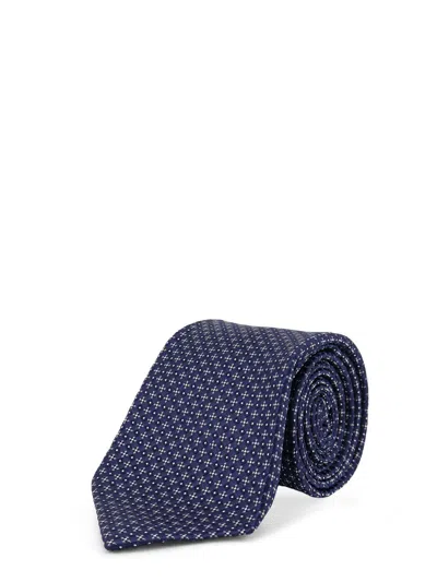 Kiton Silk Tie In Blue