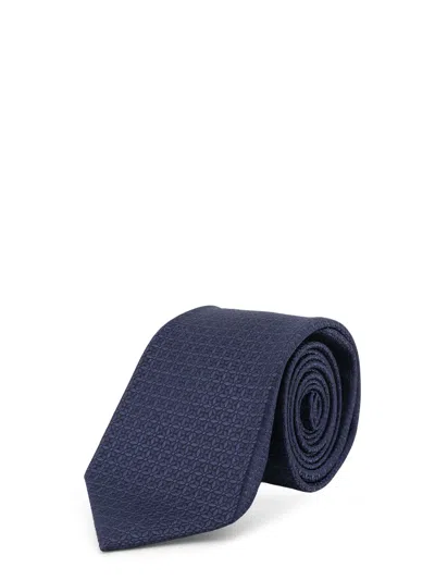 Kiton Silk Tie In Blue