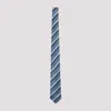 Kiton Wide Tie Diagonal Striped Pattern Design In Blue