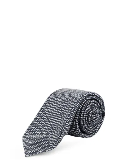Kiton Silk Tie In Blue