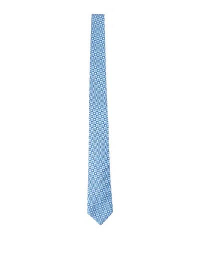 Kiton Silk Tie In Blue