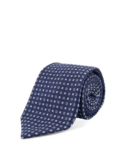 Kiton Silk Tie In Blue