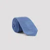 Kiton Solid Silk Tie In Bluette